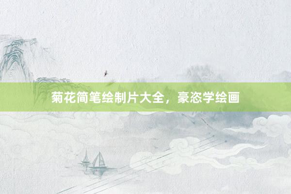 菊花简笔绘制片大全，豪恣学绘画